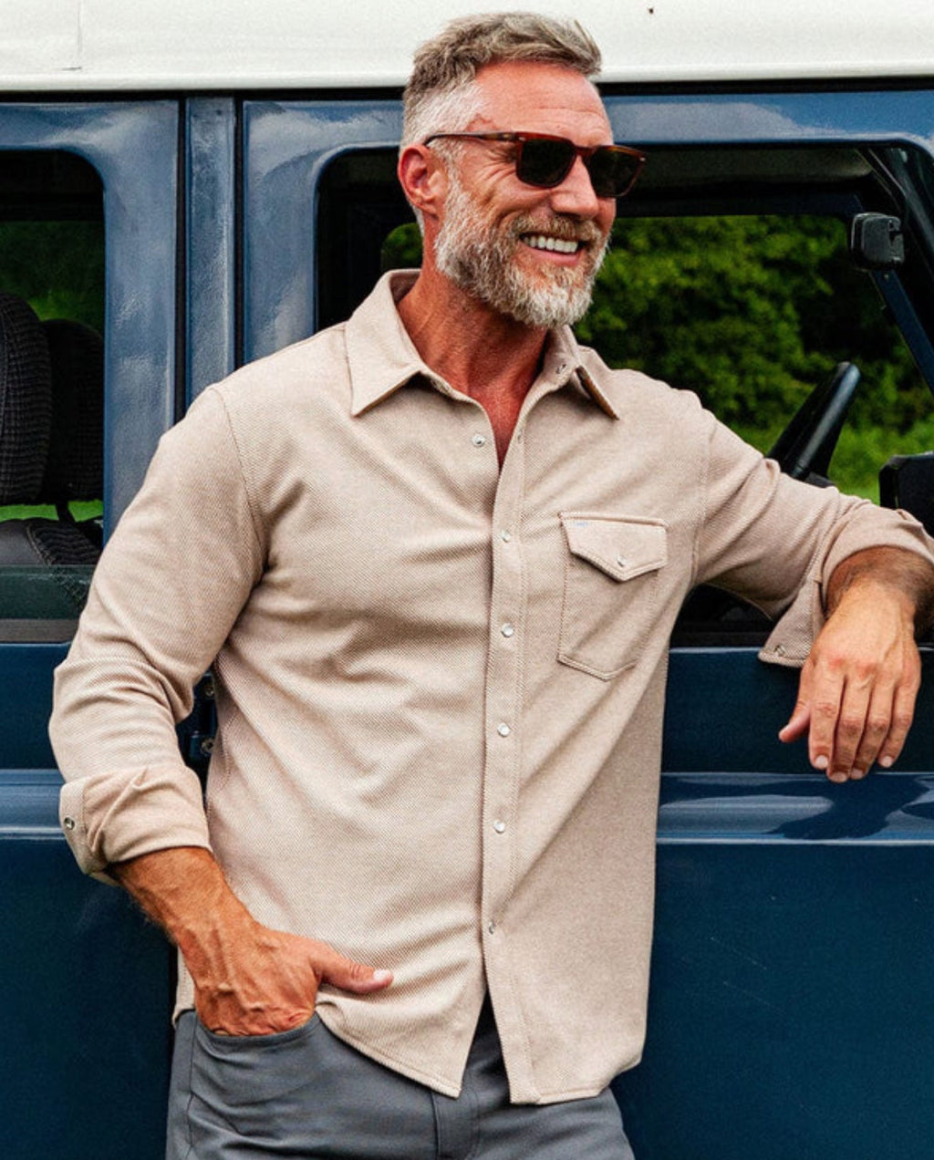 Criquet Chill-Knit Twill Pearl Snap Shirt