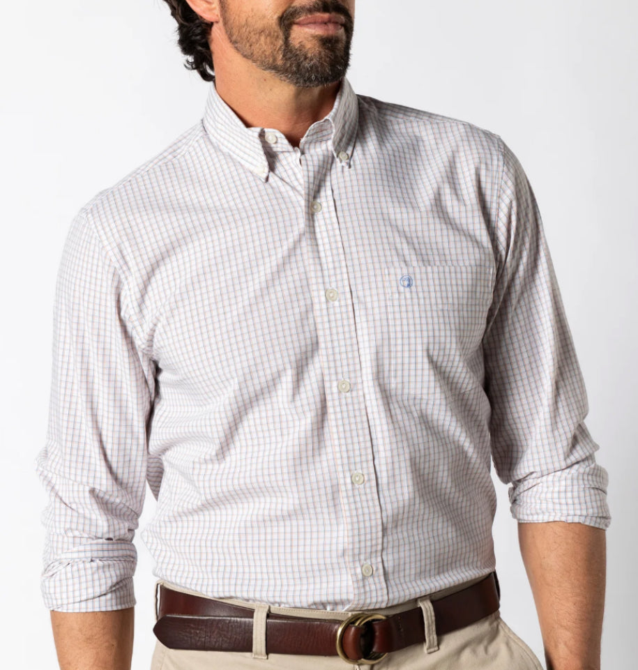 Duck Head Performance Poplin Shirt—Copper Tan